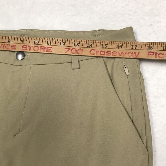 LULULEMON Commission Pants Men 32 (34x31) Tan Classic Fit Warpstreme Performance - Picture 12 of 16